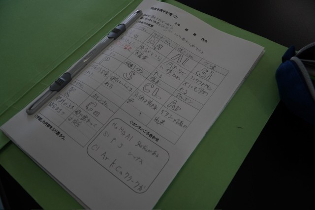 2年A組理科ワークシート