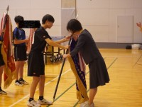 前年度優勝旗返還の様子